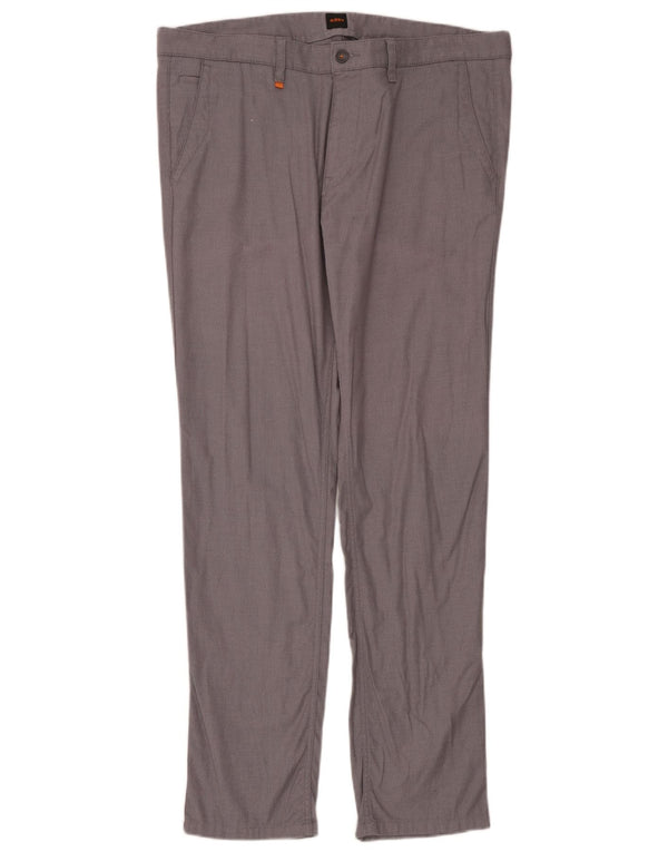 Hugo Boss Mens Slim Chino Pantalones W38 L34 Algodón Gris