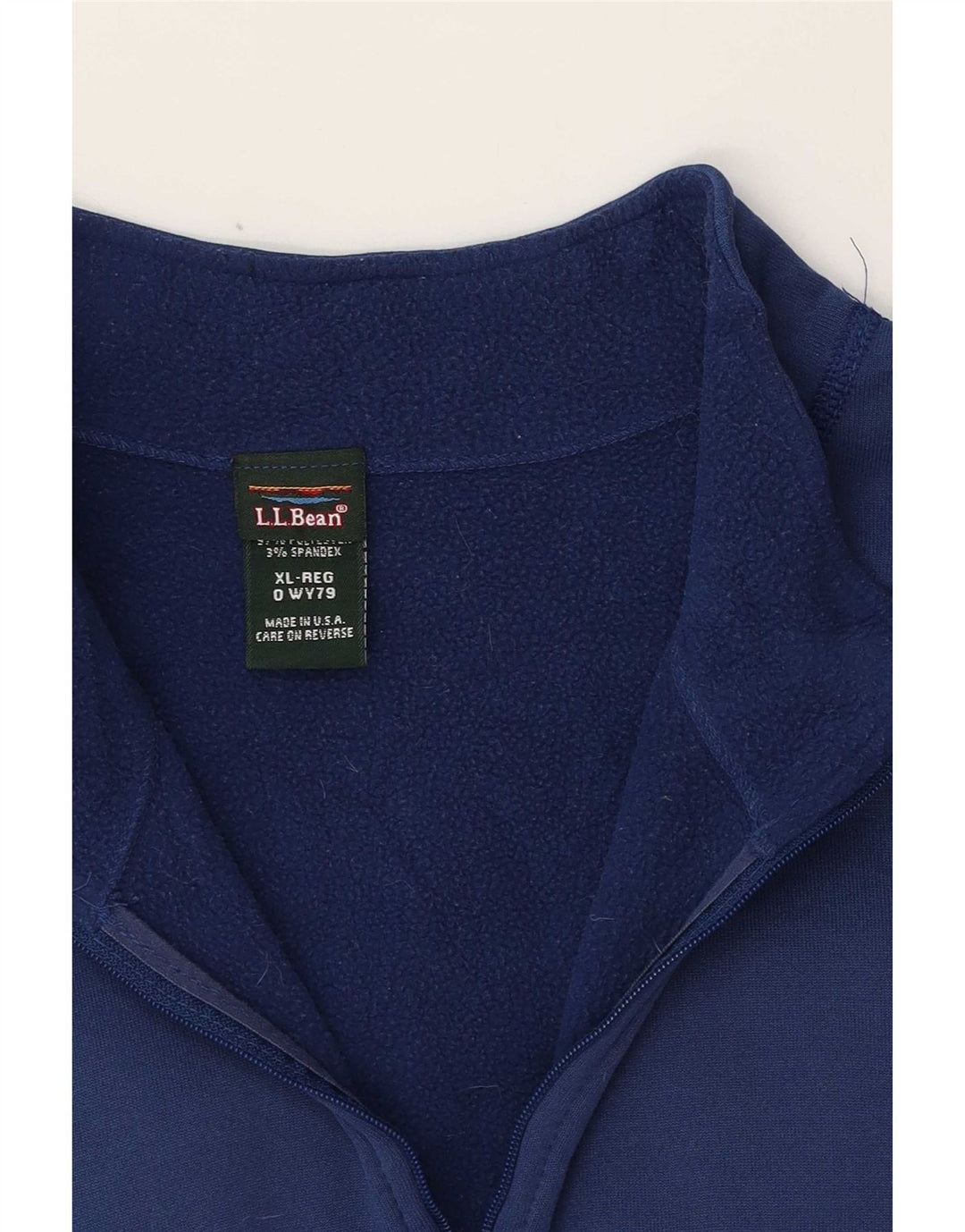 L.L.Bean Sudadera con Cuello y Cremallera para Hombre Jersey XL Poliéster Azul