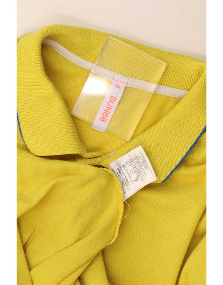Sun68 Polo para hombre 2XL Algodón amarillo