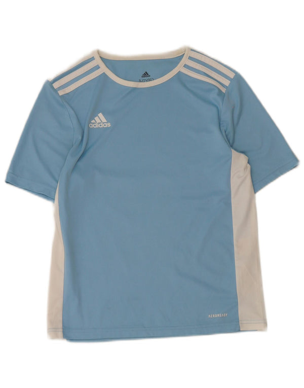 Adidas Camiseta Aeroready para niños 11-12 años Azul Colorblock Poliéster