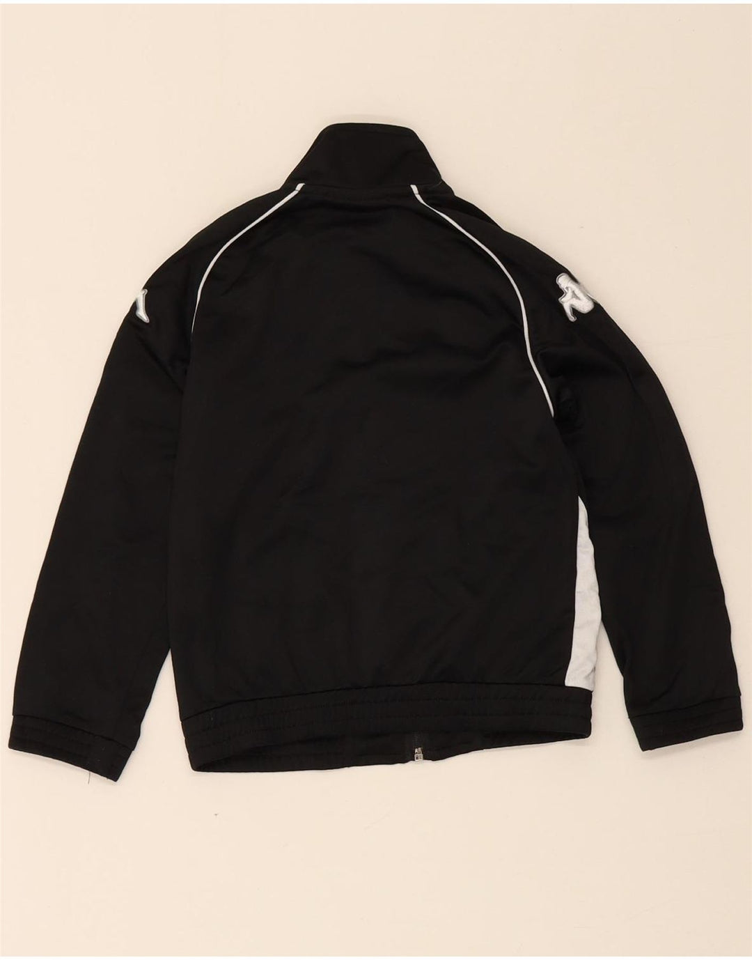 Kappa Boys Graphic Chándal Top Chaqueta 5-6 Años Negro Colorblock