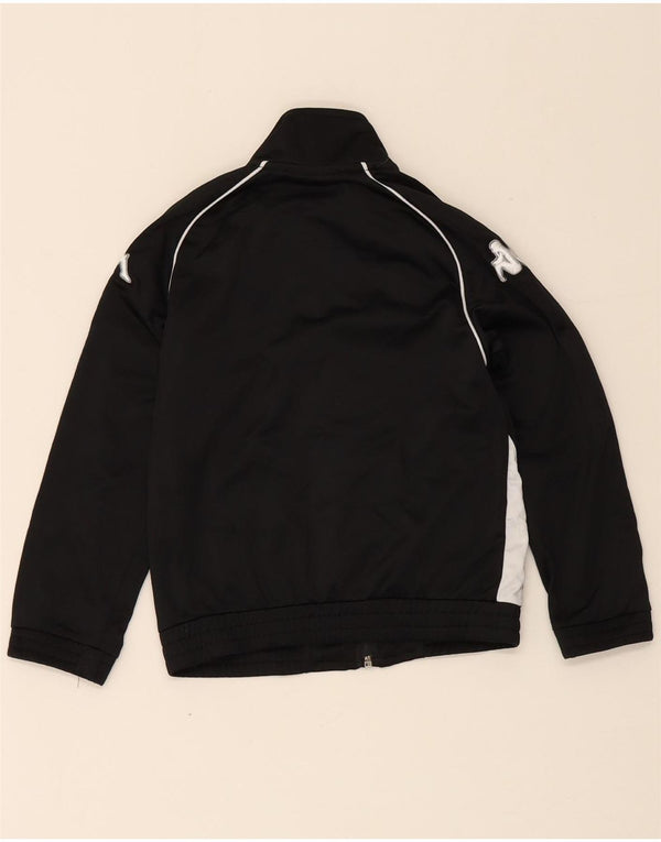 Kappa Boys Graphic Chándal Top Chaqueta 5-6 Años Negro Colorblock
