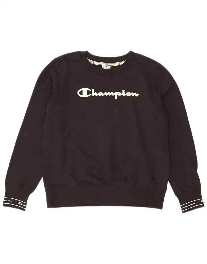 Champion Sudadera Gráfica para Hombre Jersey Grande De Algodón Negro