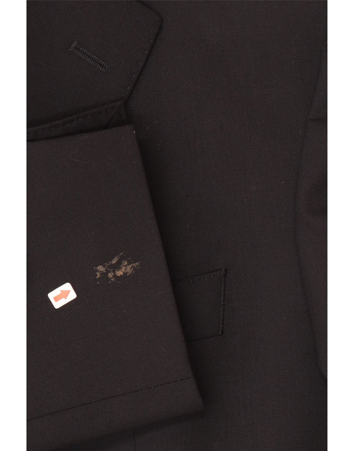 Hugo Boss Chaqueta tipo blazer de 2 botones para hombre EU 56 3XL Lana negra