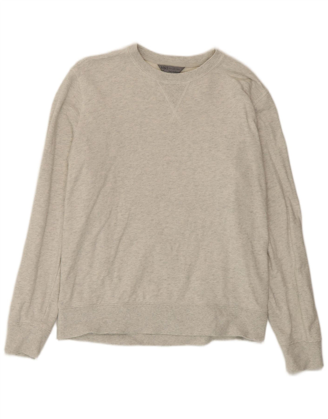 Marks & Spencer - Sudadera para hombre, color gris medio, algodón