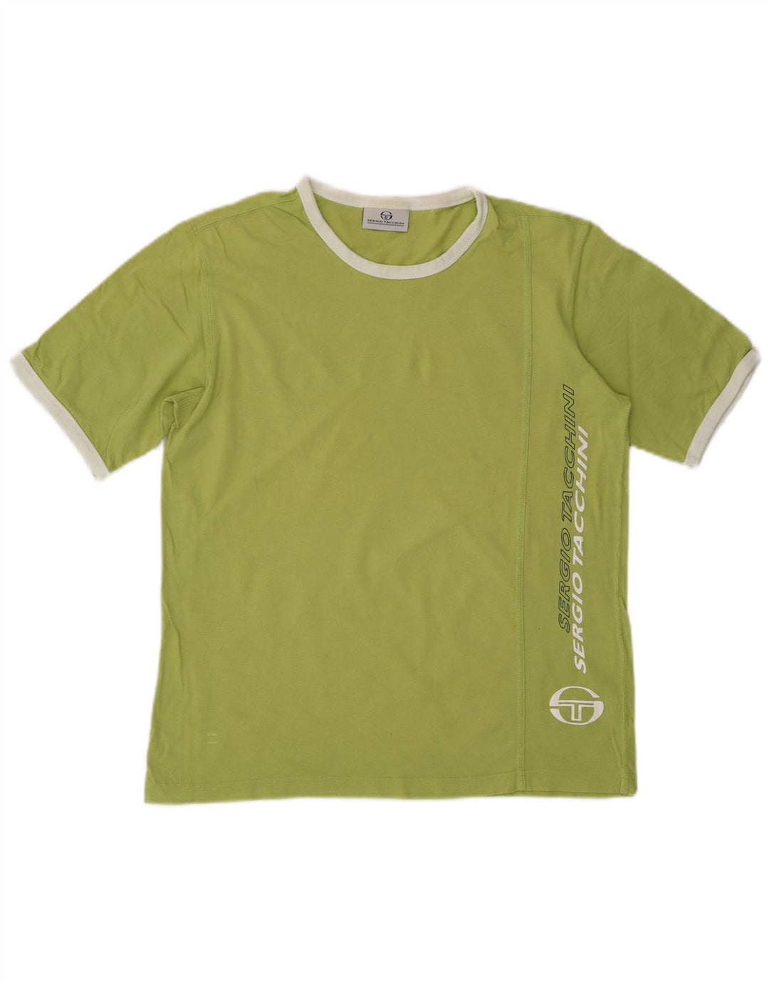 SERGIO TACCHINI Camiseta gráfica para hombre Top grande de algodón verde