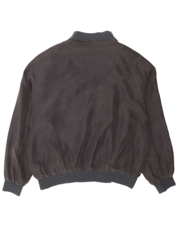 Vintage hombres bomber chaqueta Reino Unido 42 XL azul marino clásico