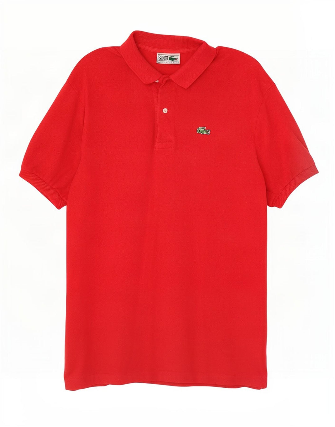 Polo Lacoste para hombre talla 7 2XL algodón rojo