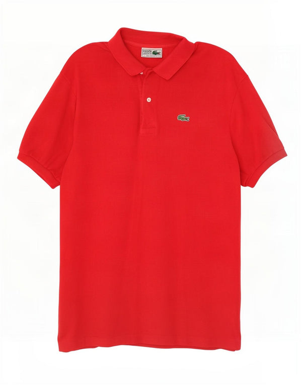 Polo Lacoste para hombre talla 7 2XL algodón rojo
