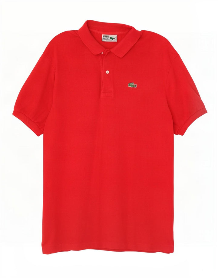 Polo Lacoste para hombre talla 7 2XL algodón rojo