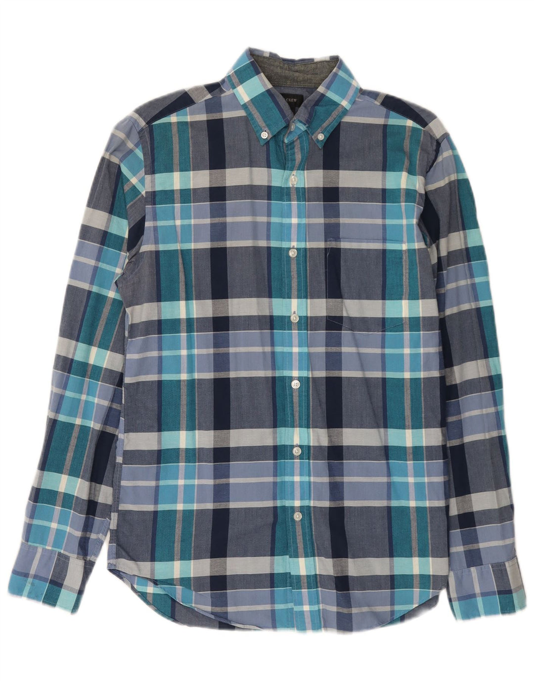 Camisa J. Crew para hombre de algodón a cuadros azules pequeños