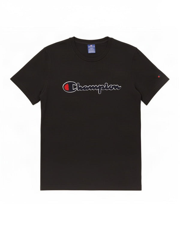 Champion Camiseta gráfica para hombre Top grande de algodón negro