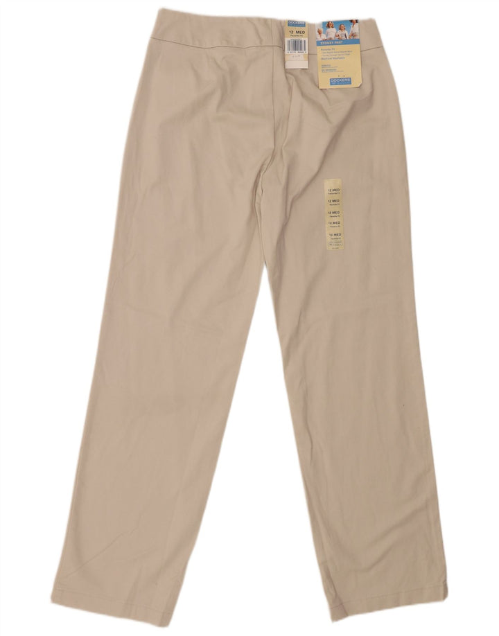 DOCKERS Pantalones casuales de ajuste favorito para mujer US 12 Large W30 L31 Beige