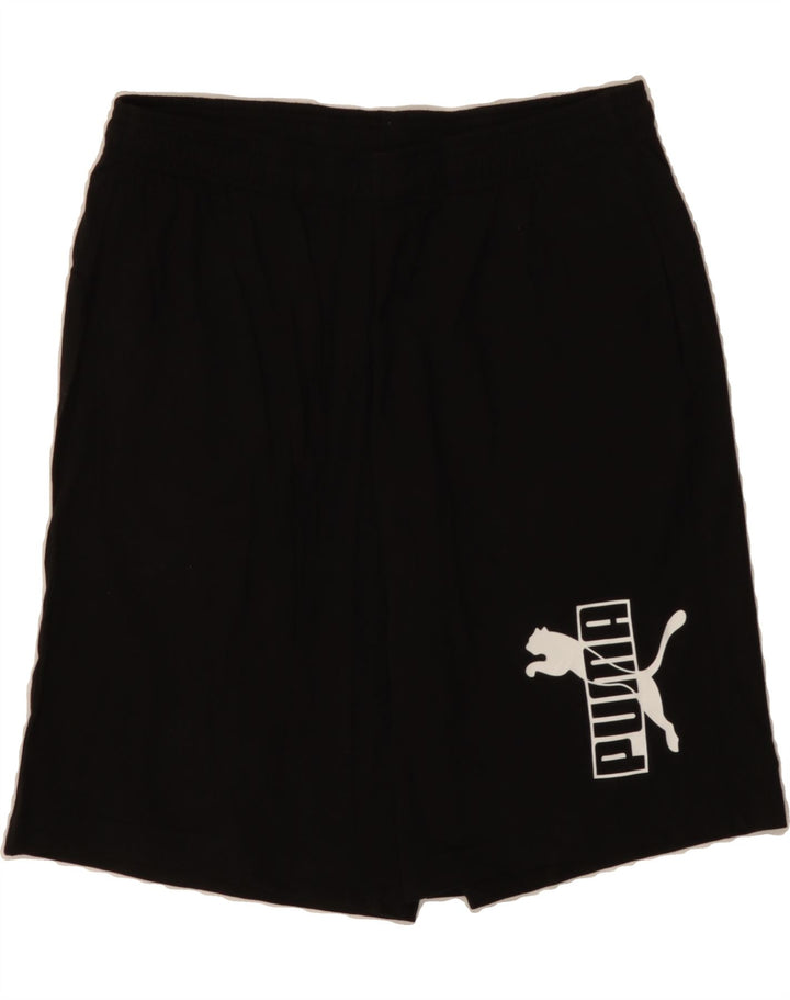 PUMA Mens Graphic Sport Shorts Medium  Black Cotton Vintage Puma and Second-Hand Puma from Messina Hembry 