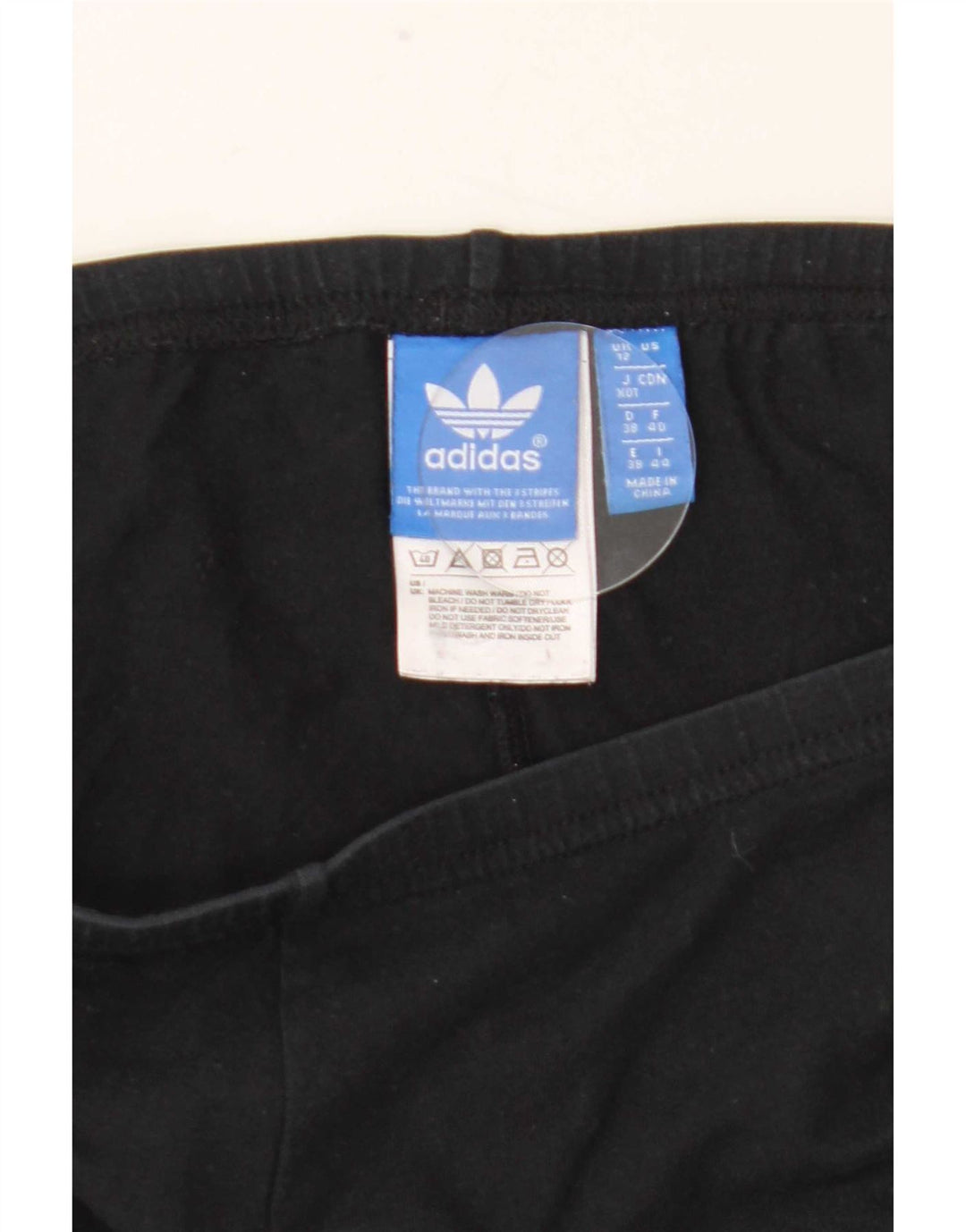 Adidas Leggings gráficos para mujer Reino Unido 12 Algodón negro mediano