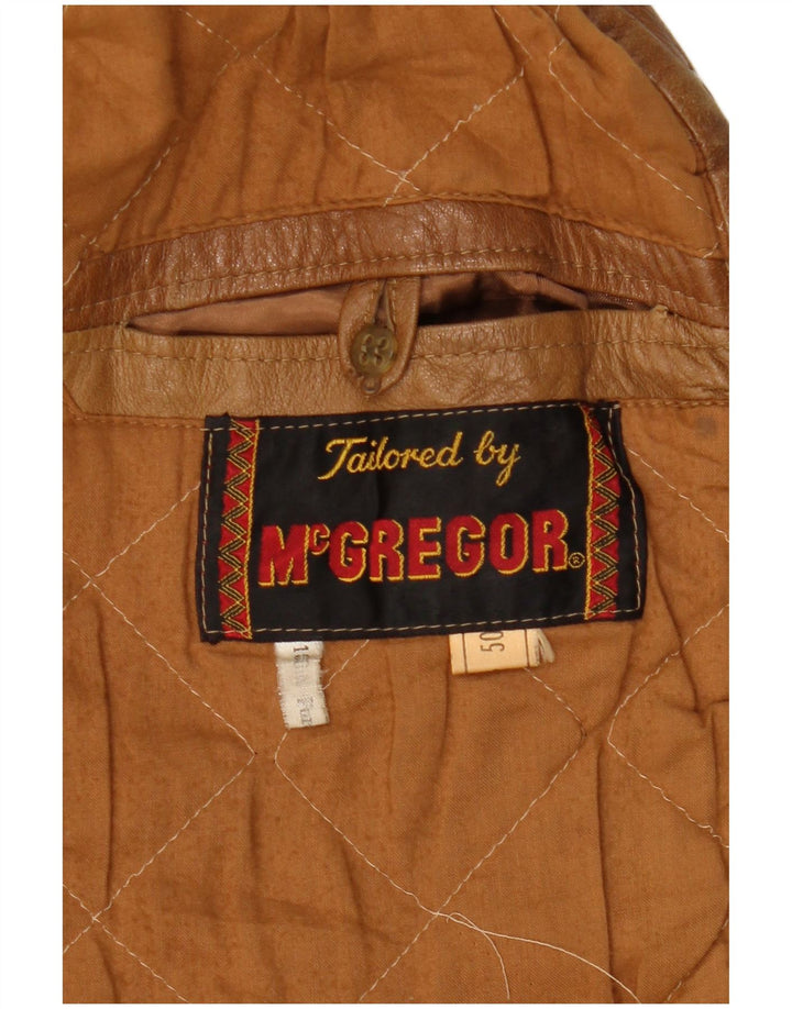 MCGREGOR Chaqueta de cuero para hombre IT 50 Marrón grande