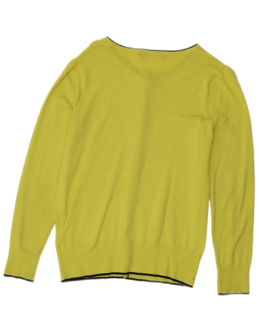 Marks & Spencer Suéter tipo cárdigan para mujer UK 10 Small Viscosa amarilla