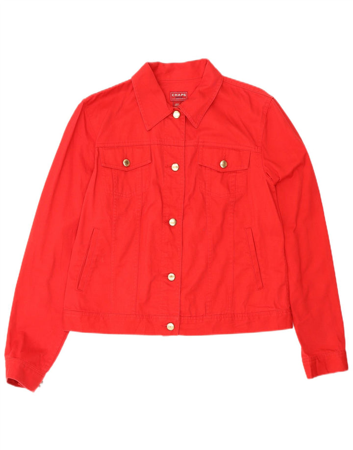 CHAPS Chaqueta vaquera para mujer Reino Unido 14 Algodón rojo mediano