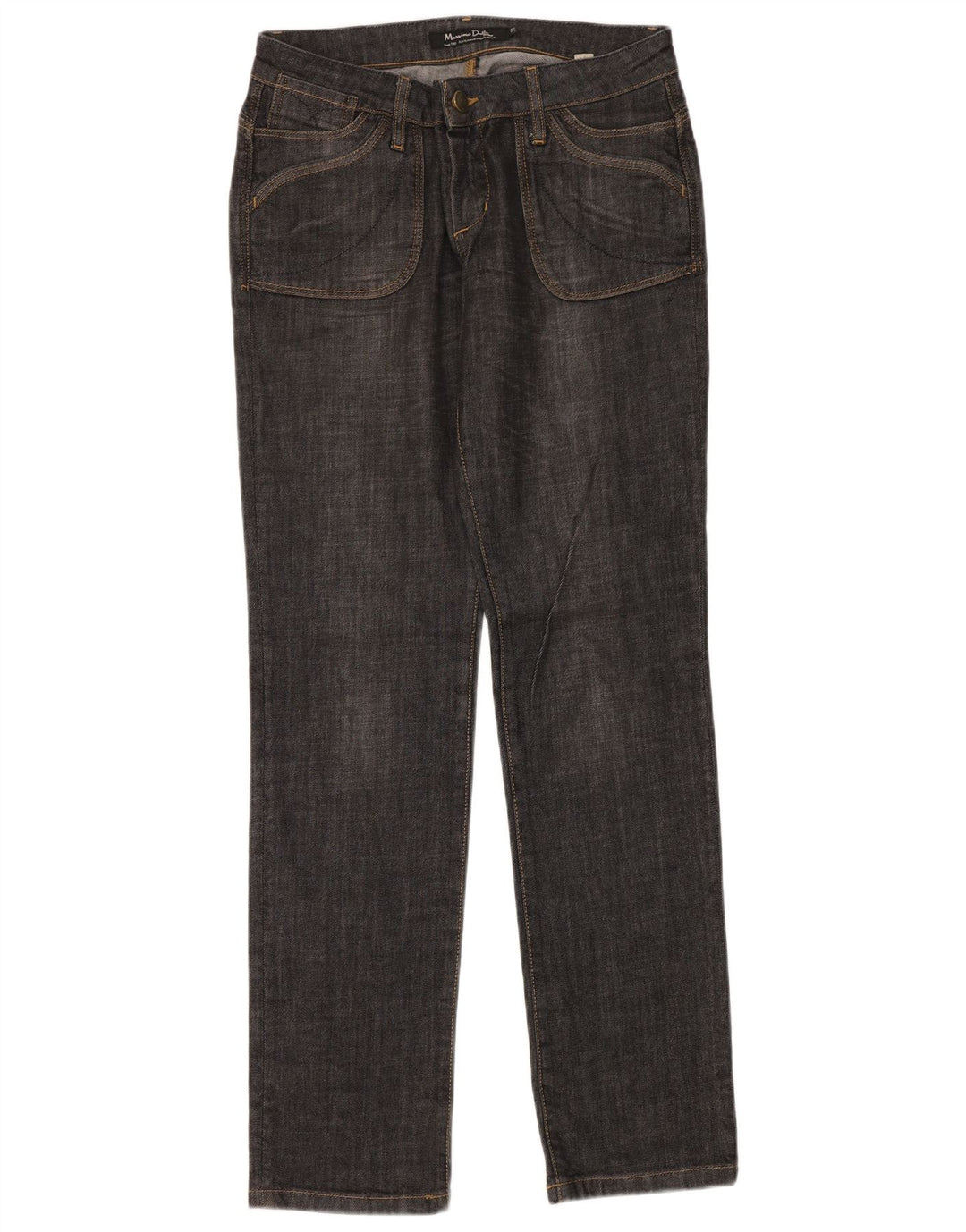 Vaqueros Massimo Dutti Mujer Rectos W31 L34 Azul Marino Algodón