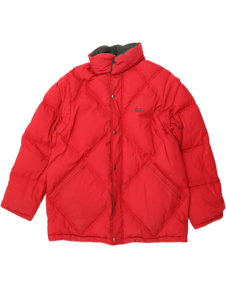 DIADORA Chaqueta Acolchada Reversible de Corte Suelto para Mujer UK 46 Large Red