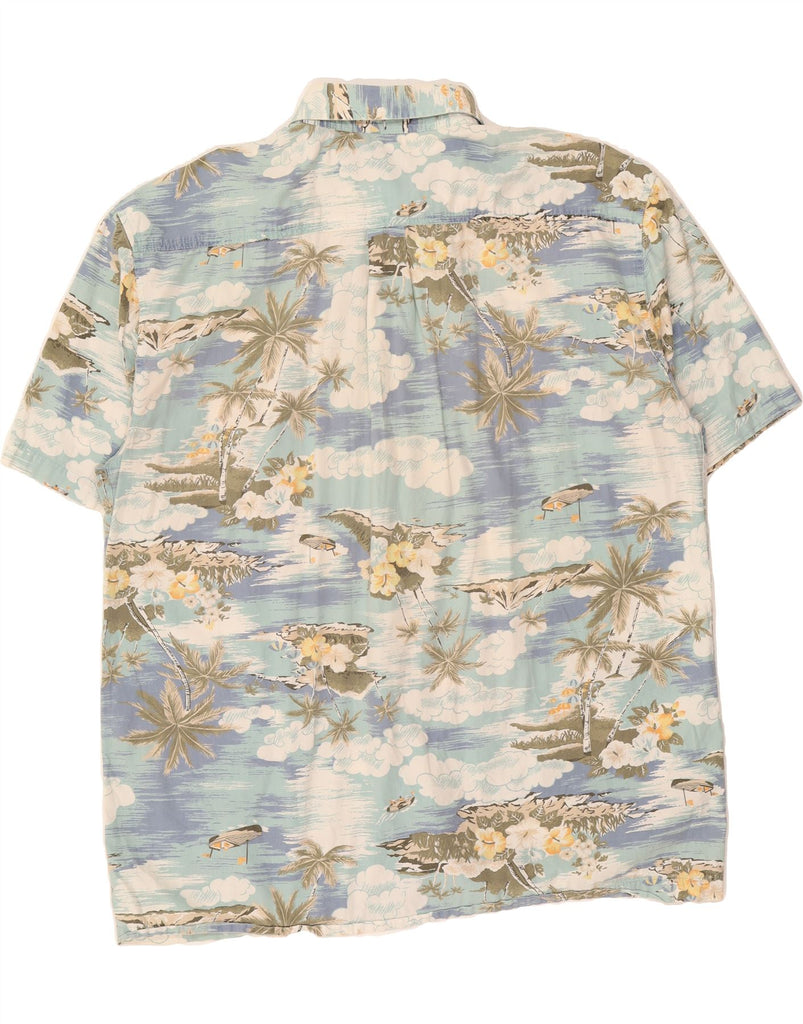 OLD NAVY Mens Short Sleeve Shirt XL Blue Cotton Hawaiian Vintage Old Navy and Second-Hand Old Navy from Messina Hembry 