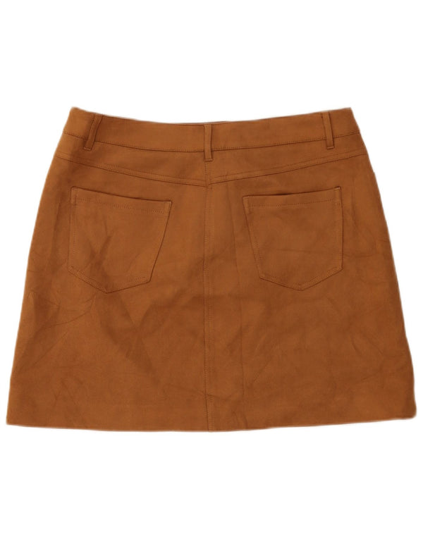 Marks & Spencer Minifalda para mujer UK 40 Grande W34 Poliéster beige