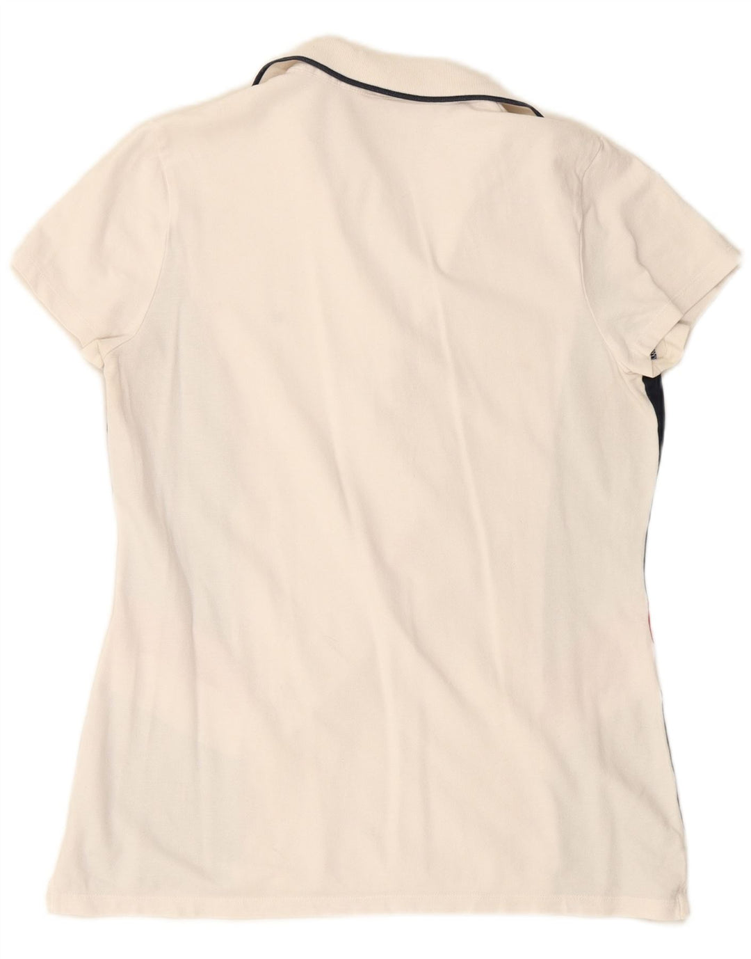 TOMMY HILFIGER Polo para mujer UK 44 Grande Blanco Colorblock