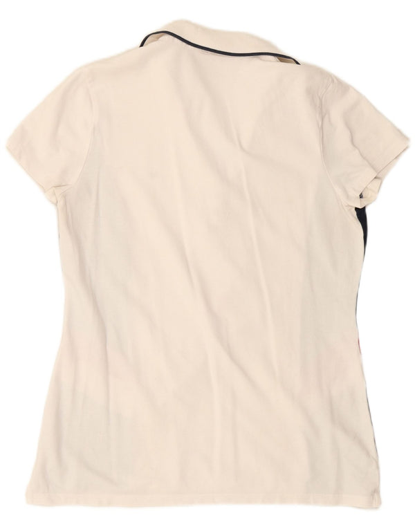 TOMMY HILFIGER Polo para mujer UK 44 Grande Blanco Colorblock