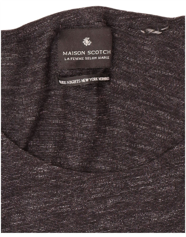 MAISON SCOTCH Vestido básico de manga larga para mujer UK 10 Small Grey