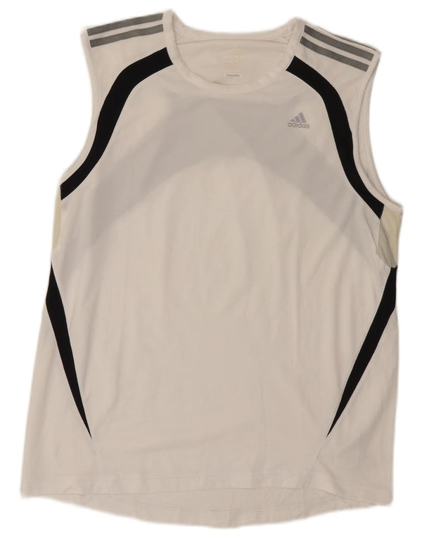 Adidas Mens Clima 365 Vest Top XL Blanco Colorblock Poliéster