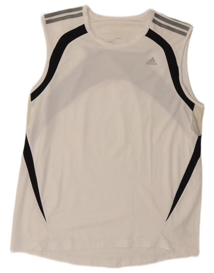 Adidas Mens Clima 365 Vest Top XL Blanco Colorblock Poliéster