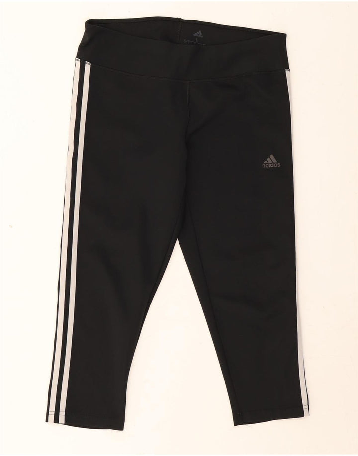 Adidas Mujer Climalite Capri Leggings UK 16/18 Grande Negro Poliéster