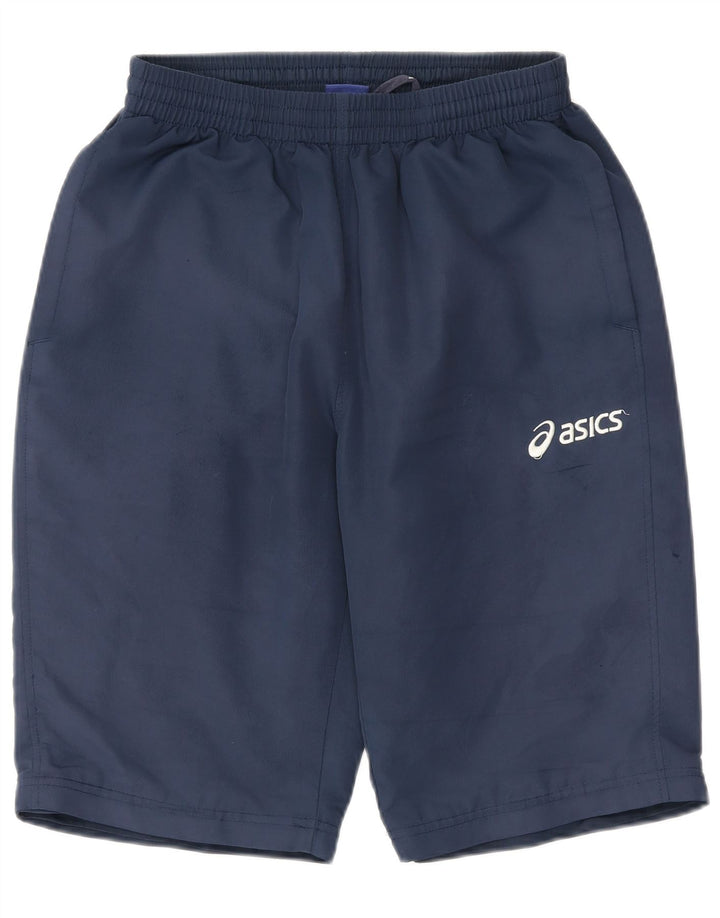 Asics - Pantalones cortos deportivos para hombre, talla grande, poliéster azul marino