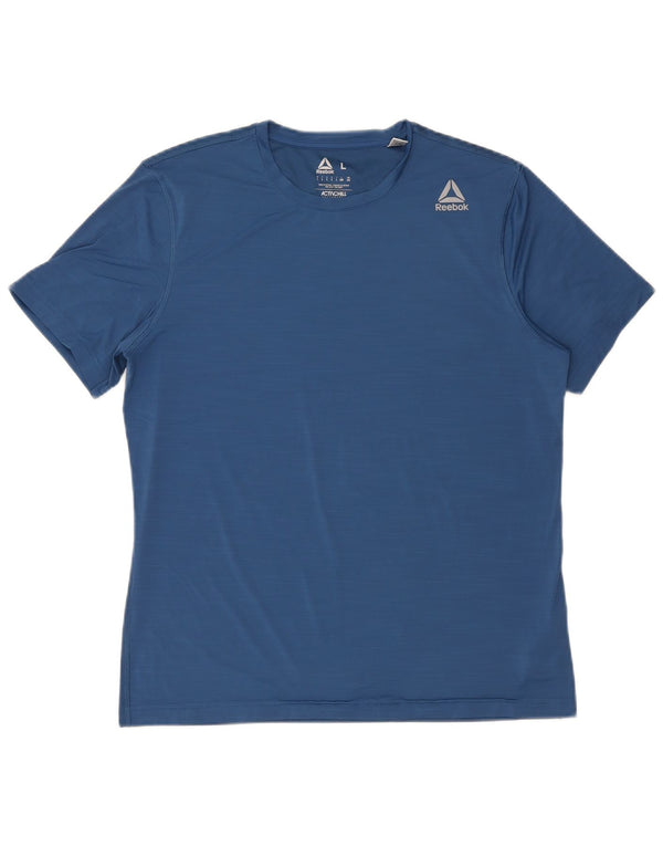 Camiseta Reebok Hombre Top Large Azul Poliéster