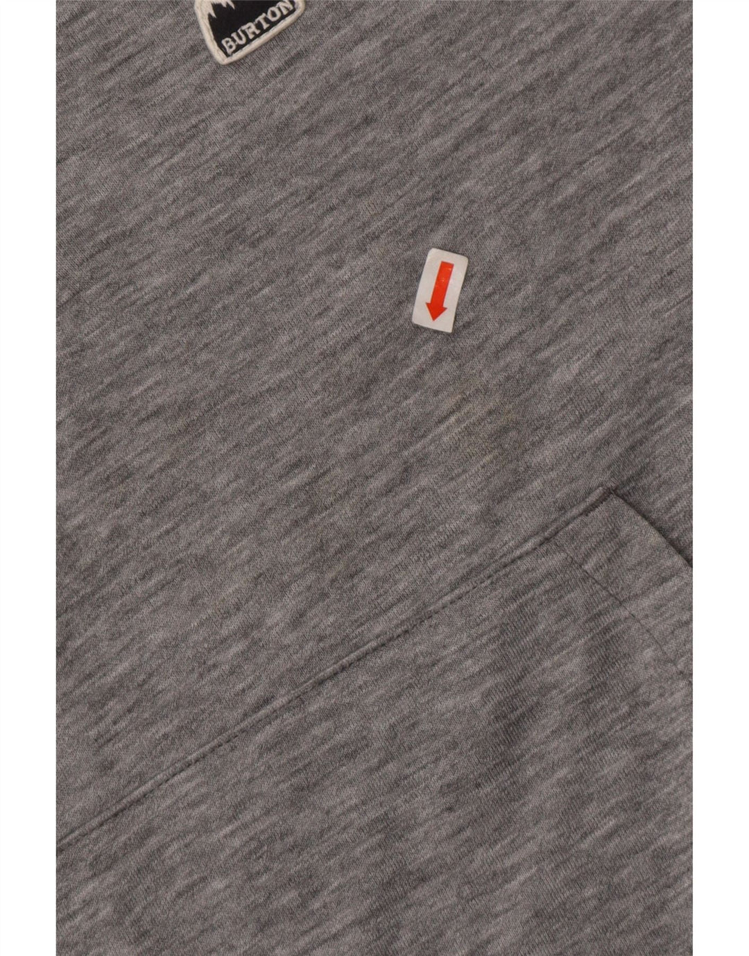 Burton Top con capucha para mujer, manga larga, poliéster moteado gris pequeño, Reino Unido 40