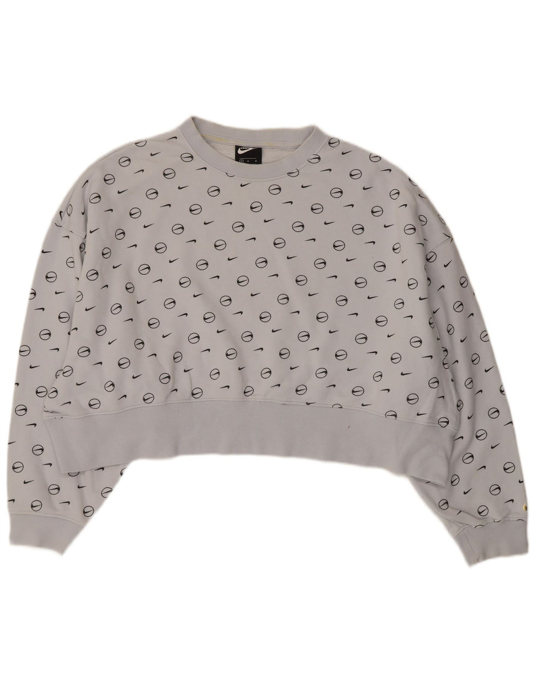 Nike Mujer Oversize Crop Graphic Sudadera Jumper UK 44 Azul Medio