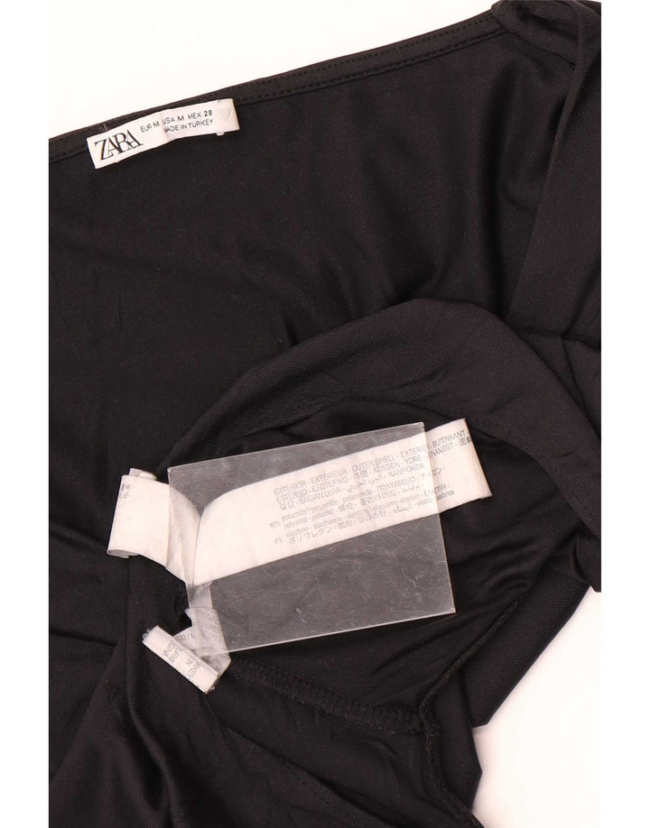 Zara Mujer Body UK 42 Mediano Poliamida Negro