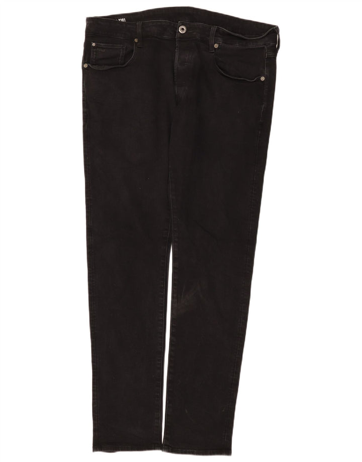 G-Star Hombre 3301 Slim Jeans W38 L34 Algodón Negro