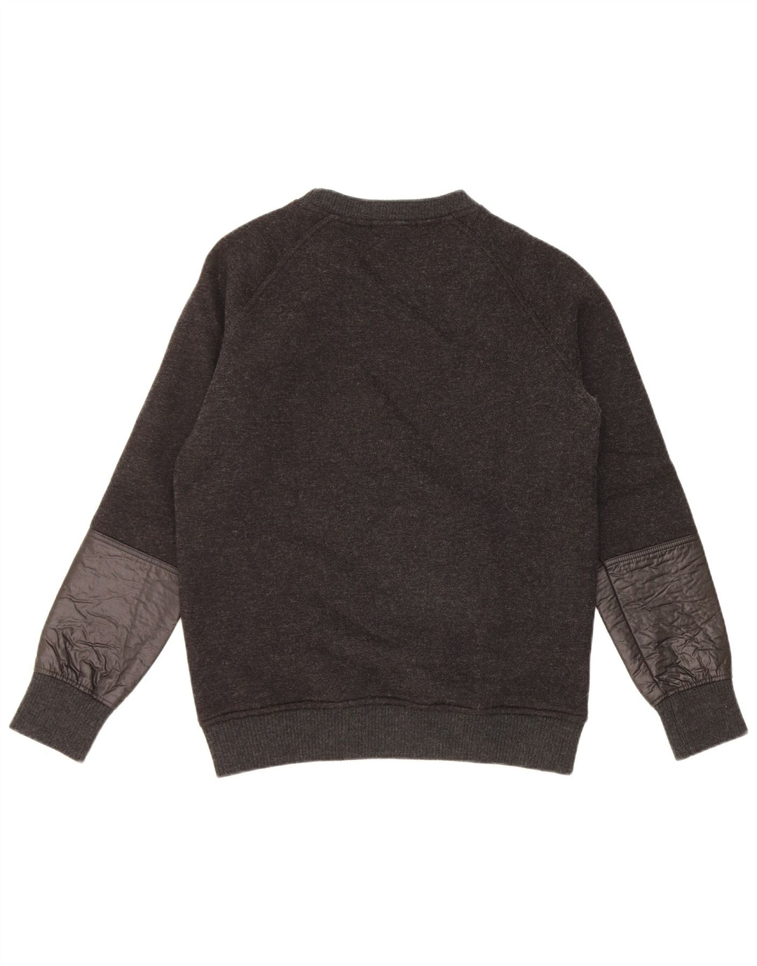 David Naman Jersey de cuello redondo para hombre de lana a cuadros gris medio