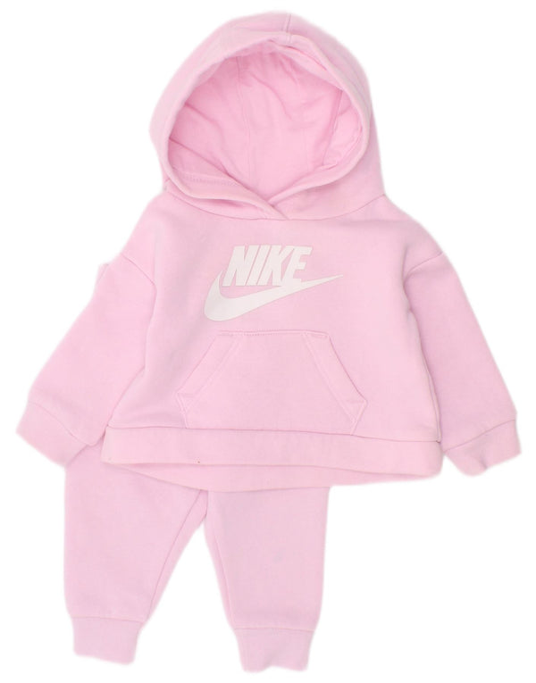 Nike Chándal completo con capucha y gráfico para bebés de 0 a 3 meses, rosa