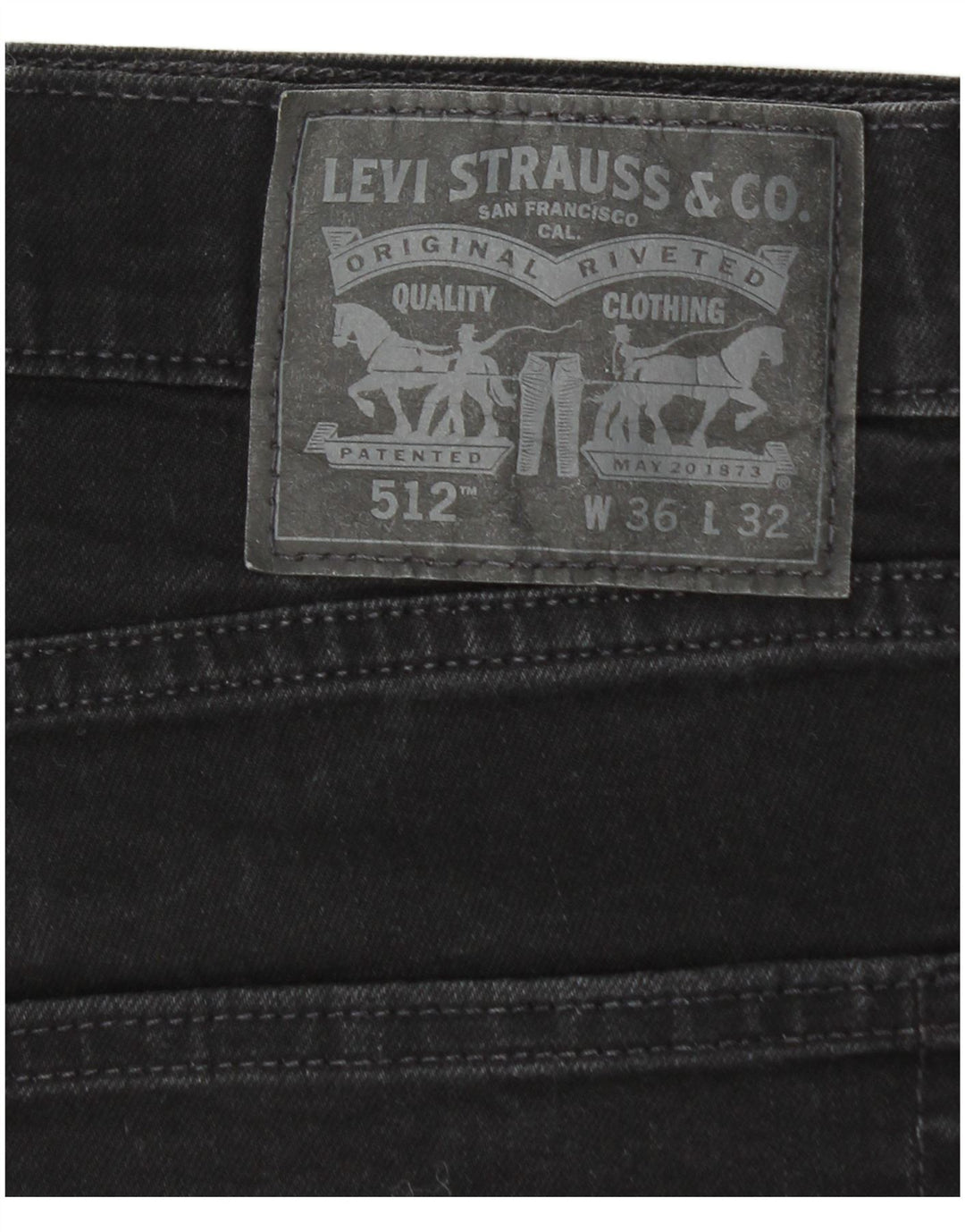 LEVI'S Vaqueros ajustados 512 para hombre W36 L32 Algodón negro