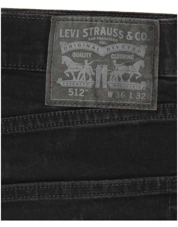 LEVI'S Vaqueros ajustados 512 para hombre W36 L32 Algodón negro