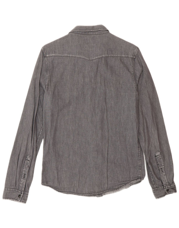 Lee Camisa Vaquera Occidental para Hombre Algodón Gris Pequeño