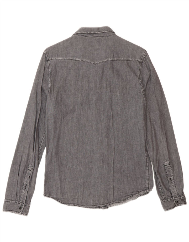 Lee Camisa Vaquera Occidental para Hombre Algodón Gris Pequeño