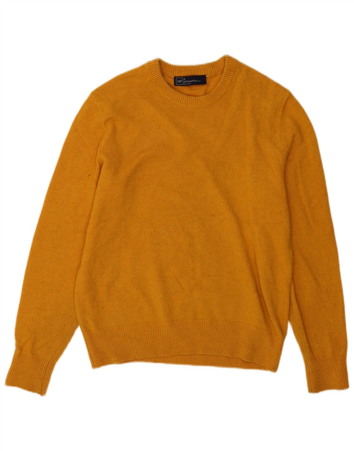 Jersey De Cuello Redondo De Lana De Cordero Amarillo Medio Gap Hombre