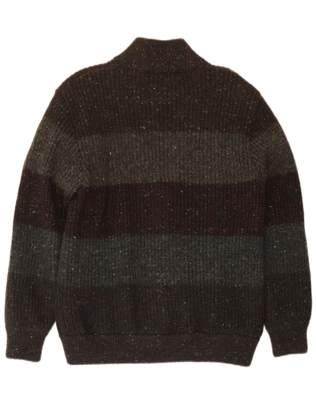 Peter Brown - Cárdigan para hombre de lana a rayas de color caqui medio