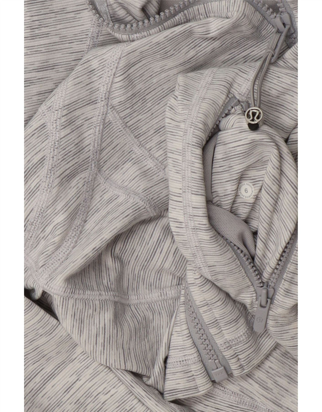 Lululemon - Chaqueta de chándal para mujer, talla 6, color gris medio moteado