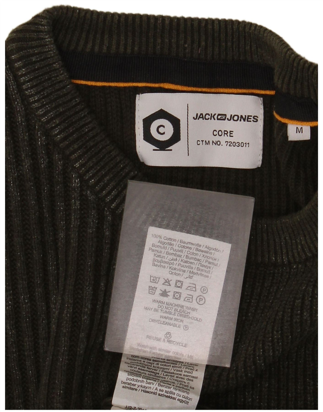 Jack & Jones Hombre Jersey De Cuello Redondo Jersey De Algodón Verde Medio