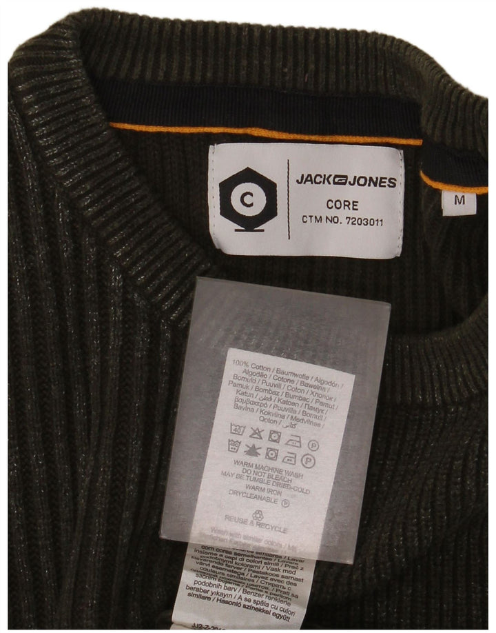 Jack & Jones Hombre Jersey De Cuello Redondo Jersey De Algodón Verde Medio