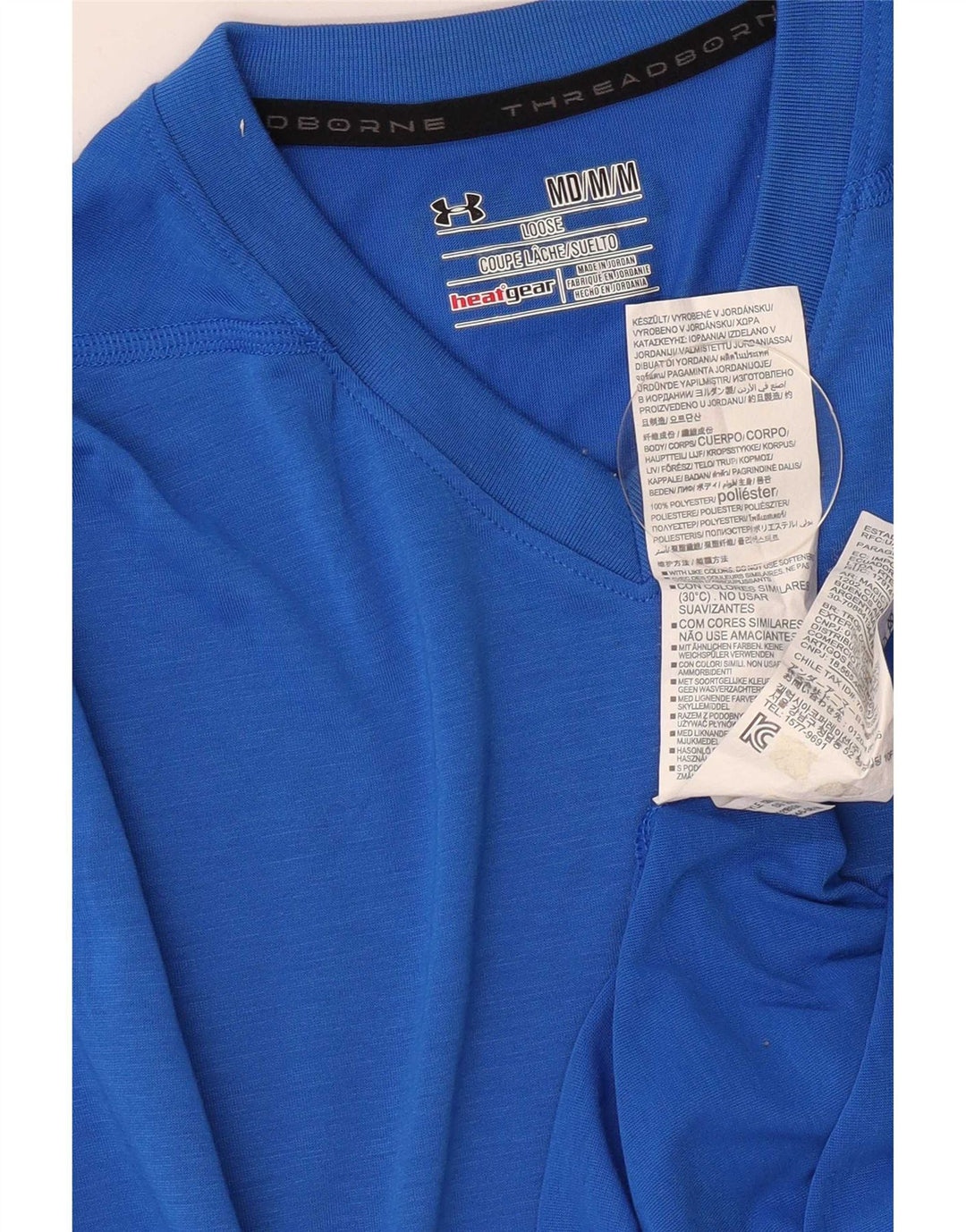 Under Armour Hombre Heat Gear Camiseta Top Poliéster Azul Medio
